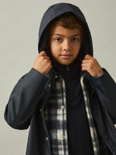 9-13 yrs Water Repellent Hooded Coat in Navy | Reiss Onsale