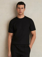 Interlock Jersey Crew Neck T-Shirt in Black | Reiss Near Me