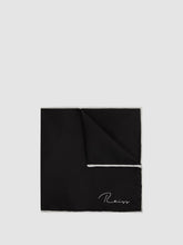 Plain Silk Pocket Square in Black | Reiss USA