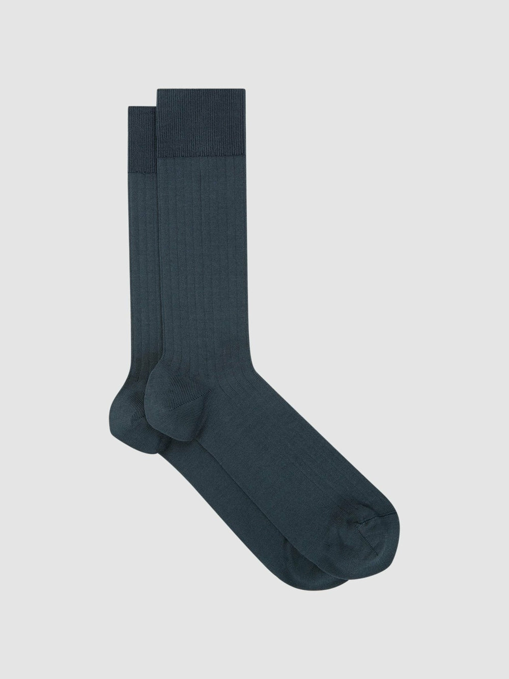 Ribbed Socks in Airforce Blue | Reiss Discount