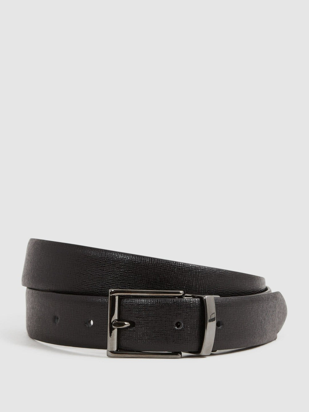 Reversible Leather Belt in Black/Brown | Reiss Onsale
