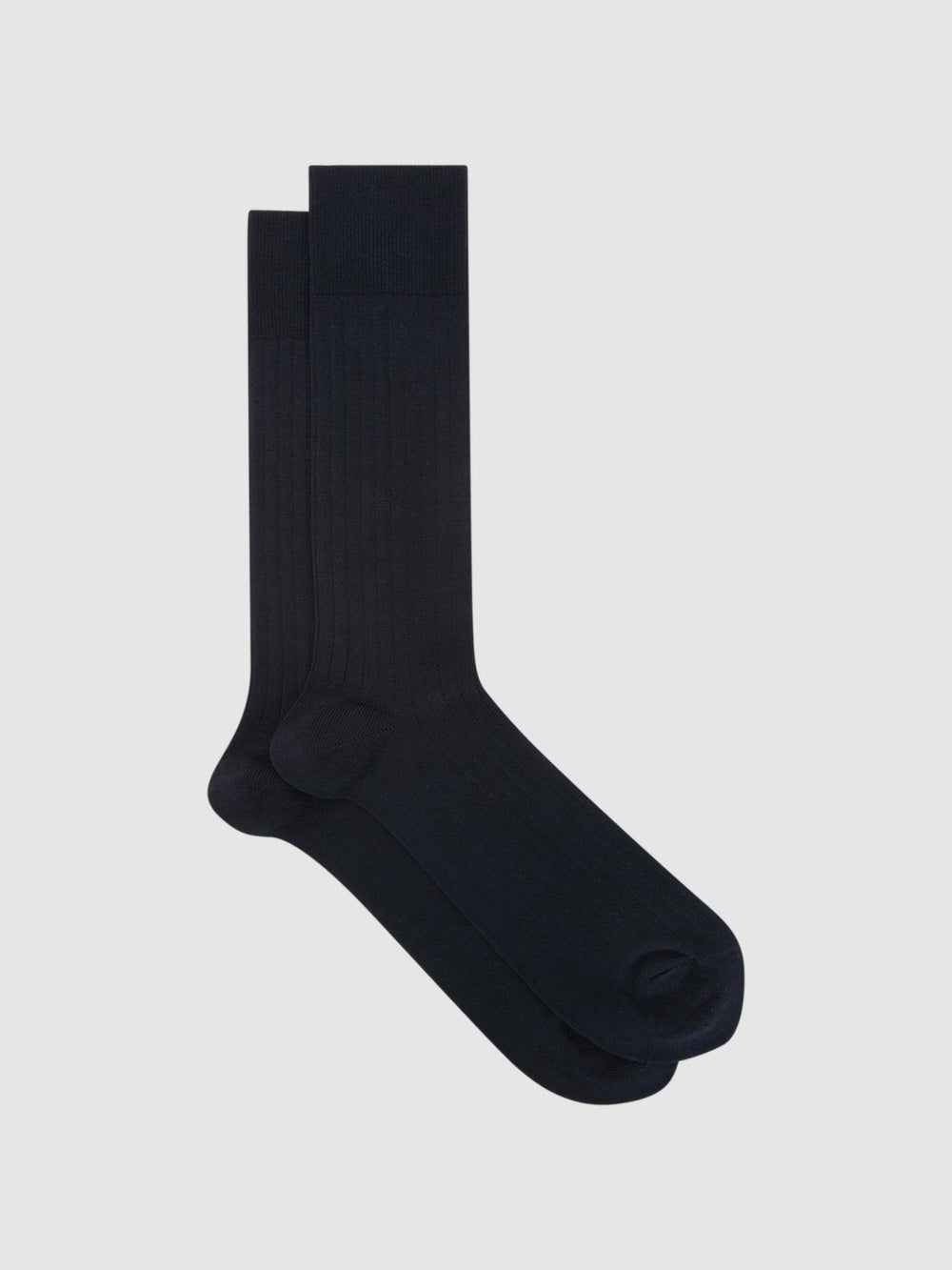Ribbed Socks in Navy | Reiss