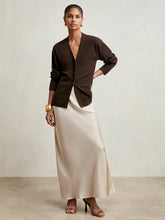 Silk Slip Maxi Skirt in Champagne Neutral | Reiss For Sale