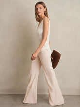 Wide-Leg Suit Trousers in Pink | Reiss USA