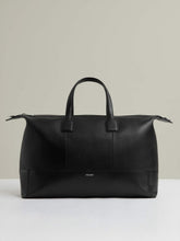 Micro-Grain Leather Holdall in Black | Reiss USA