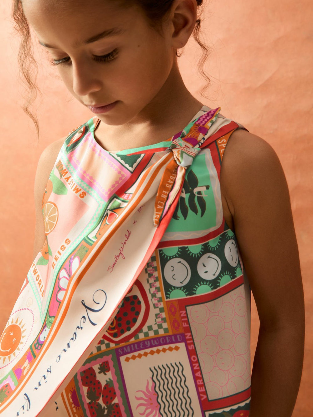 9-13 yrs SmileyWorld Motif Print Top in Multi | Reiss Sale
