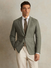 Wool-Blend Single-Breasted Blazer Slim-Fit in Sage Green | Reiss Onsale