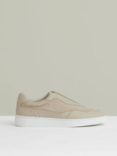 Leather Elasticated-Lace Trainers in Ecru | Reiss