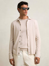 Merino Wool Button-Through Cardigan in Beige | Reiss Sale