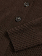 13-14 yrs Wool-Blend Fitted Cardigan With Cashmere in Brown | Reiss Sale