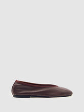 Nappa Leather Ballet Flats in Oxblood | Reiss Sale