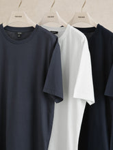 Cotton Crew-Neck T-shirts 3 Pack in White/Navy/Airforce Blue | Reiss