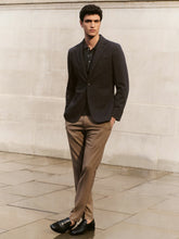 Slim-Fit Internal-Drawstring Trousers in Camel | Reiss