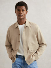 Paige Flap Pocket Worker Jacket in Beige | Reiss For Sale