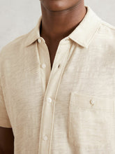 Paige Carillo Short Sleeve Shirt in Cream | Reiss USA