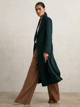 Double-Breasted Blindseam Coat Wool-Blend in Green | Reiss Onsale