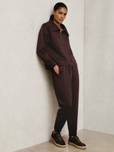 Tapered Elasticated-Waist Joggers in Plum | Reiss Onsale