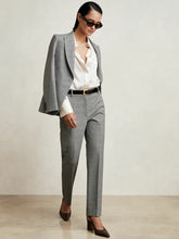 Petite Check Slim-Fit Suit Trousers in Grey | Reiss Discount