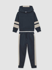 Cotton-Blend Joggers and Hoodie Set in Navy | Reiss Near Me