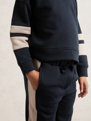 Cotton-Blend Joggers and Hoodie Set in Navy | Reiss Near Me