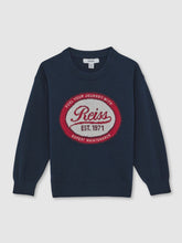 13-14 yrs Cotton Motor Cars Logo Jumper in Navy | Reiss Near Me