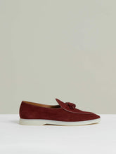Suede Tassel Loafers in Maroon Red | Reiss For Sale