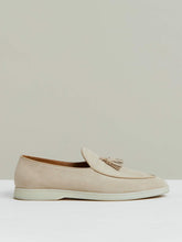 Suede Tassel Loafers in Light Stone | Reiss USA