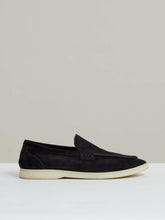 Suede Slip-On Loafers in Navy | Reiss USA