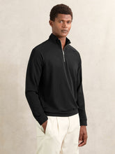 Half-Zip Funnel-Neck Sweatshirt in Black | Reiss USA