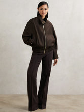 Wool Bomber Jacket in Chocolate Brown | Reiss For Sale