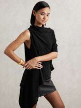 Cape Detail Top in Black | Reiss For Sale