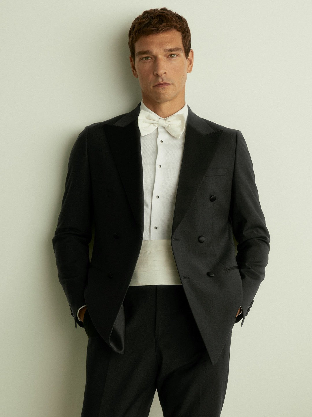Double Breasted Tuxedo Slim Fit Jacket in Black | Reiss Discount