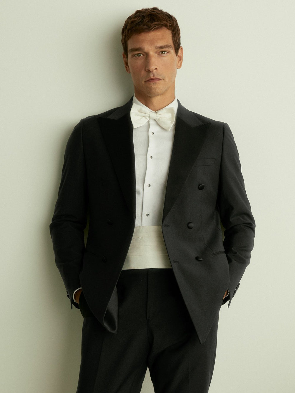 Double Breasted Tuxedo Slim Fit Jacket in Black | Reiss Discount
