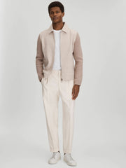 Harrys of London Grained Leather Trainers in White | Reiss Sale