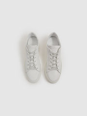 Harrys of London Grained Leather Trainers in White | Reiss Sale