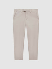 9-14 yrs Slim Fit Tapered Chinos in Stone | Reiss Near Me