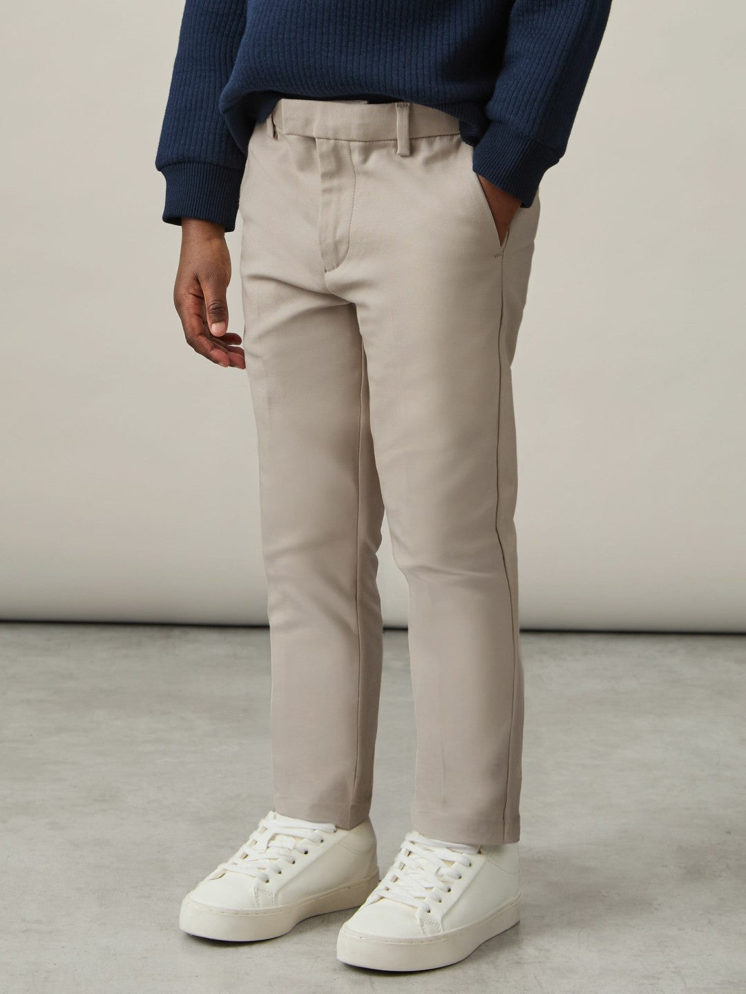 3-9 yrs Slim Fit Tapered Chinos in Stone | Reiss For Sale