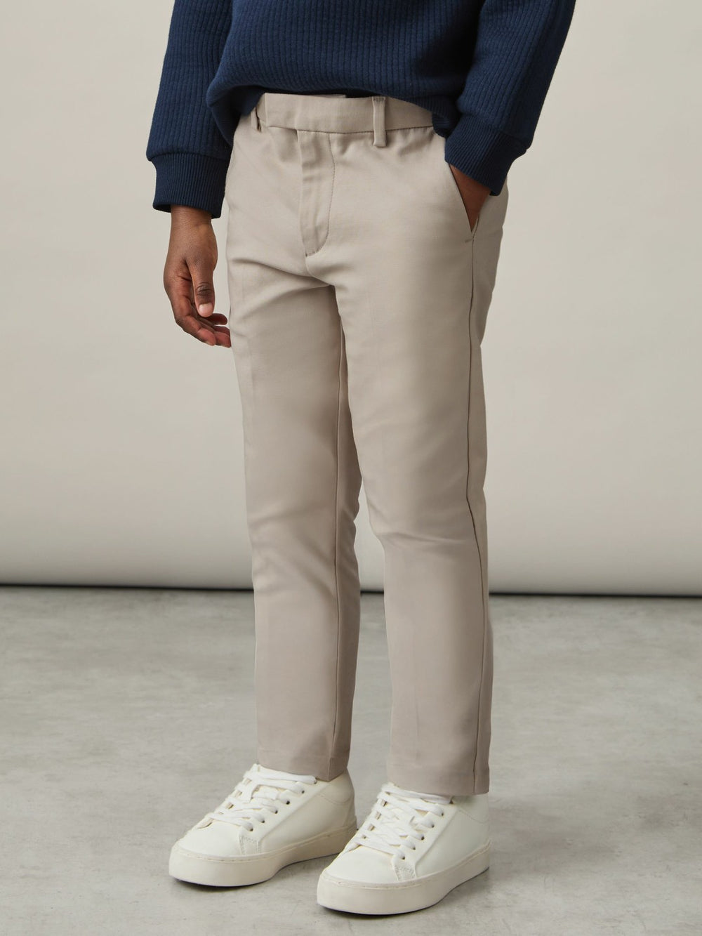 3-9 yrs Slim Fit Tapered Chinos in Stone | Reiss For Sale
