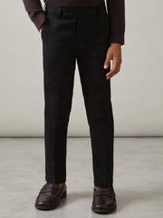 3-9 yrs Slim Fit Tapered Chinos in Black | Reiss Near Me