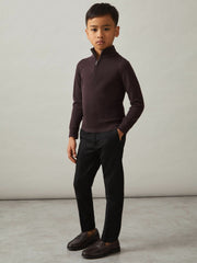 3-9 yrs Slim Fit Tapered Chinos in Black | Reiss Near Me