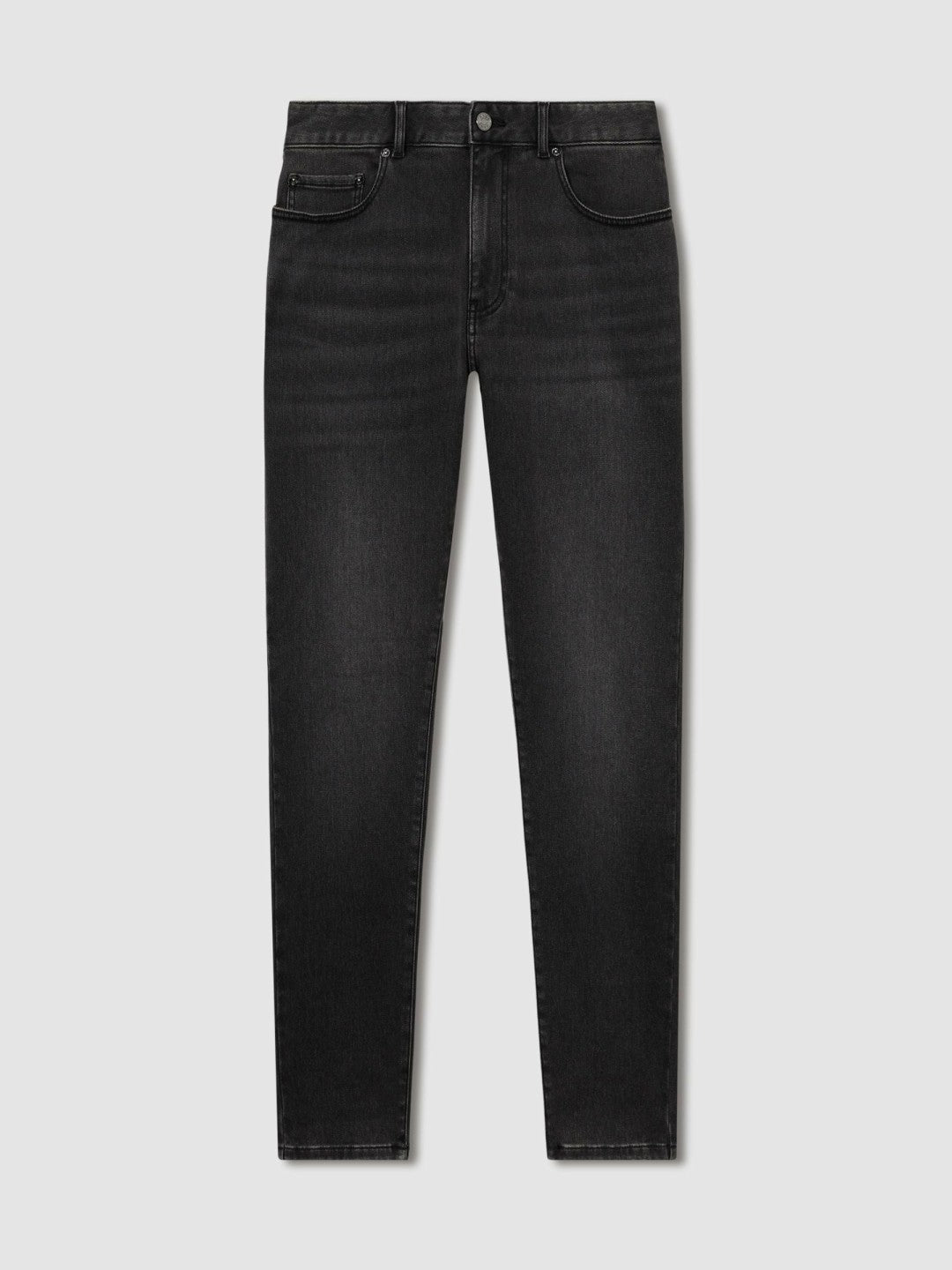 Tapered Slim-Fit Jeans in Washed Black | Reiss US