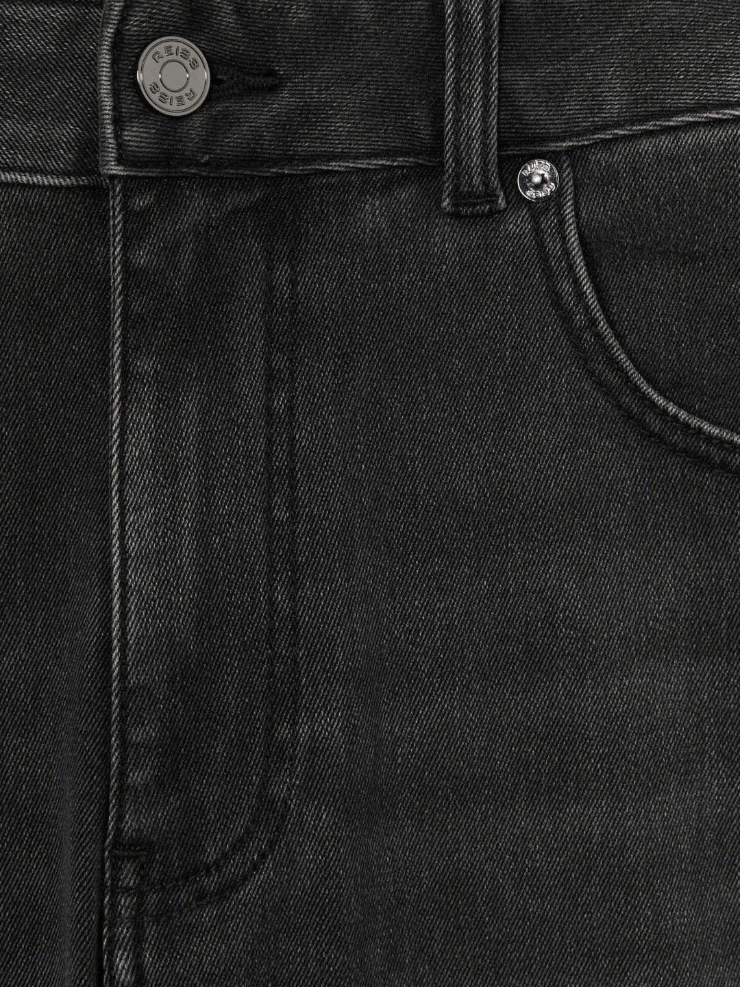 Tapered Slim-Fit Jeans in Washed Black | Reiss US