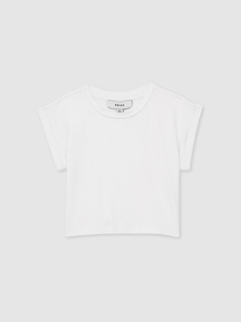 4-9 yrs Cotton-Jersey Cropped T-Shirt in White | Reiss For Sale