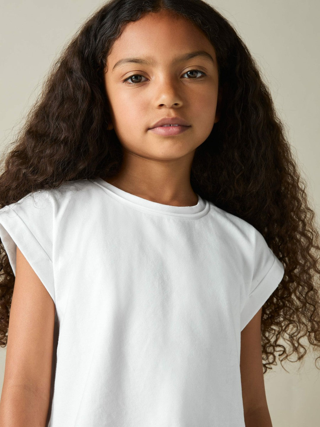 4-9 yrs Cotton-Jersey Cropped T-Shirt in White | Reiss For Sale