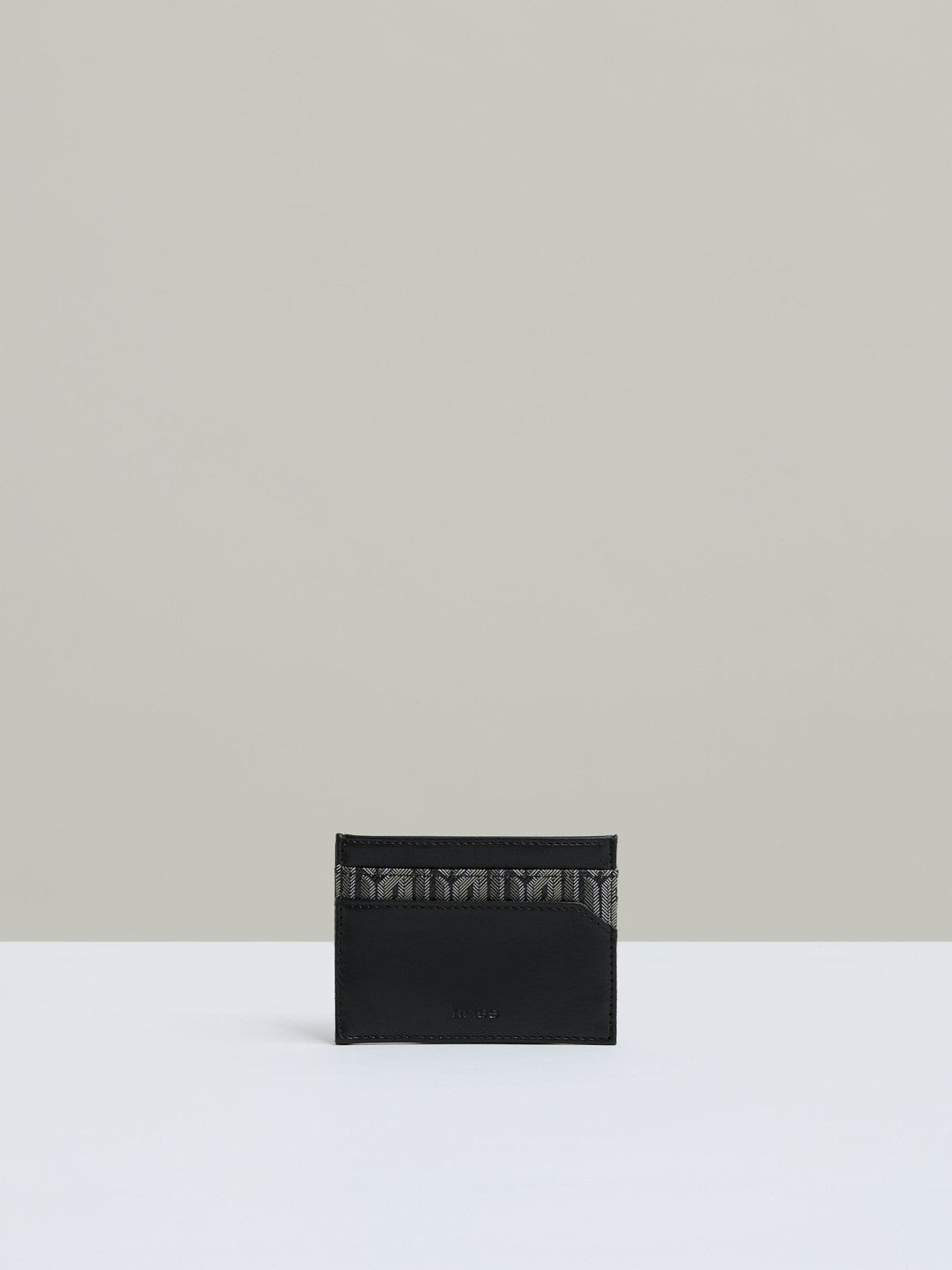 Monogram Canvas Card Holder in Black | Reiss Onsale