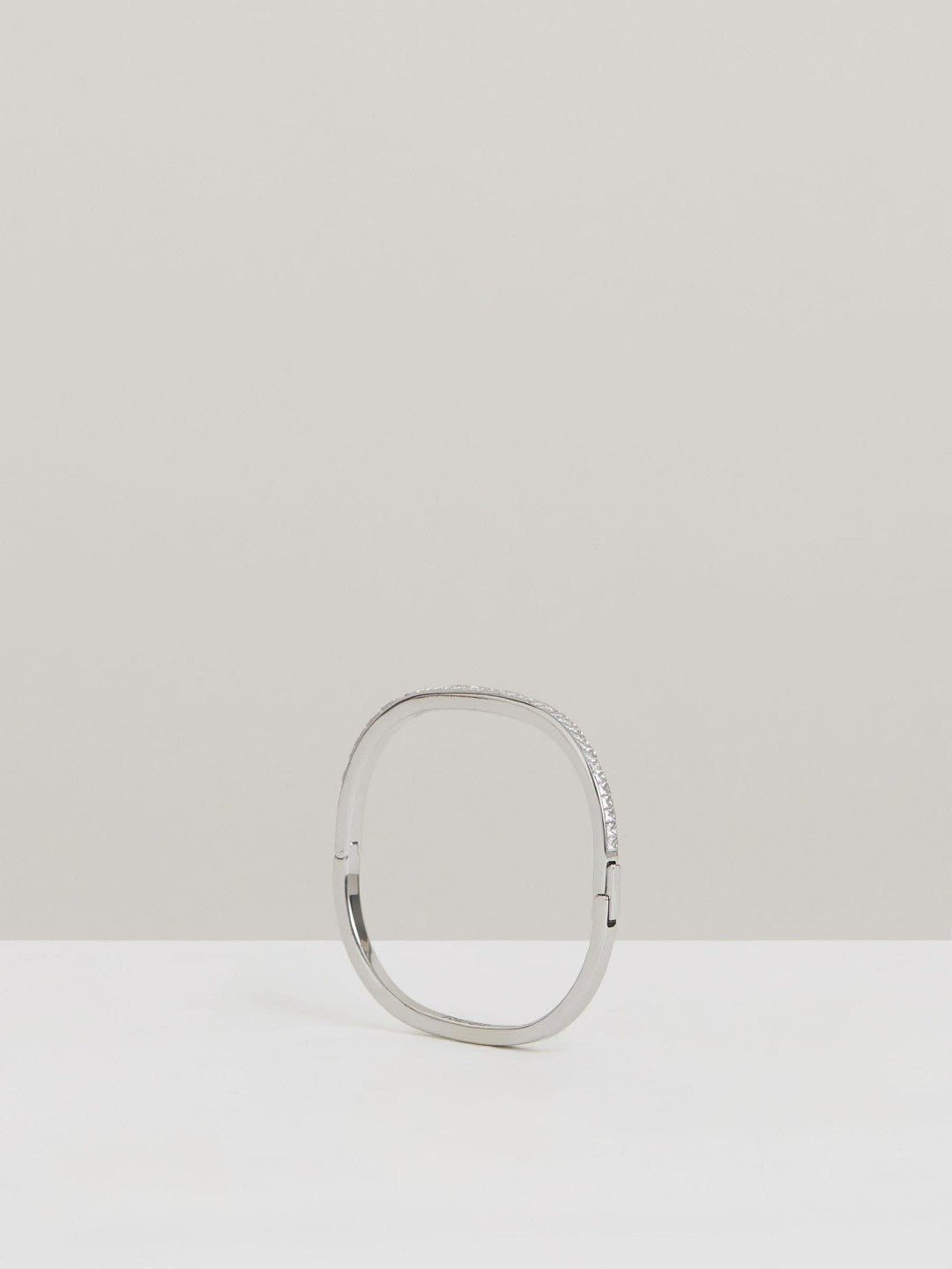 Hinged Crystal Cuff in Silver | Reiss Onsale