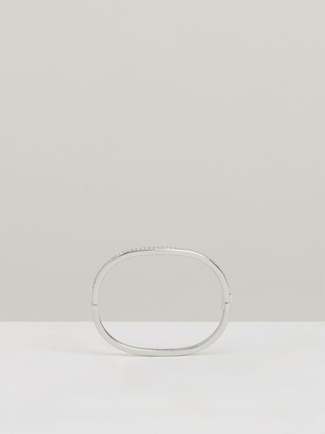 Hinged Crystal Cuff in Silver | Reiss Onsale