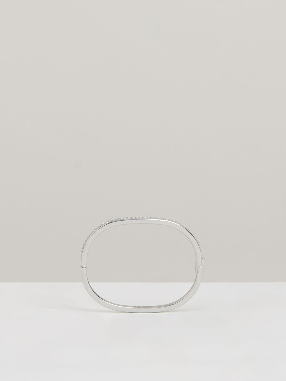 Hinged Crystal Cuff in Silver | Reiss Onsale