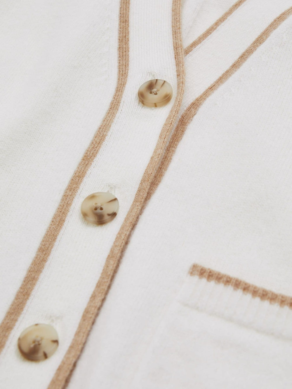 4-9 yrs Wool-Blend Stripe-Detail Cardigan With Cashmere in Cream | Reiss For Sale