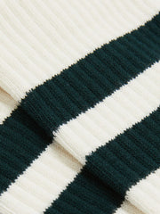 Cotton-Blend Double-Stripe Socks in Forest Green/Ecru | Reiss For Sale